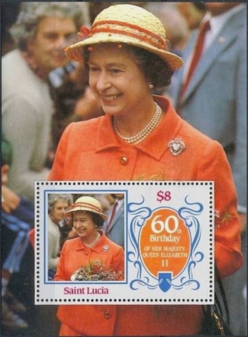 The Saint Lucia 1986 60th Birthday of Queen Elizabeth II Stamp Issues